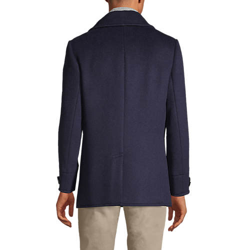 Men's Insulated Wool Peacoat - Secondary