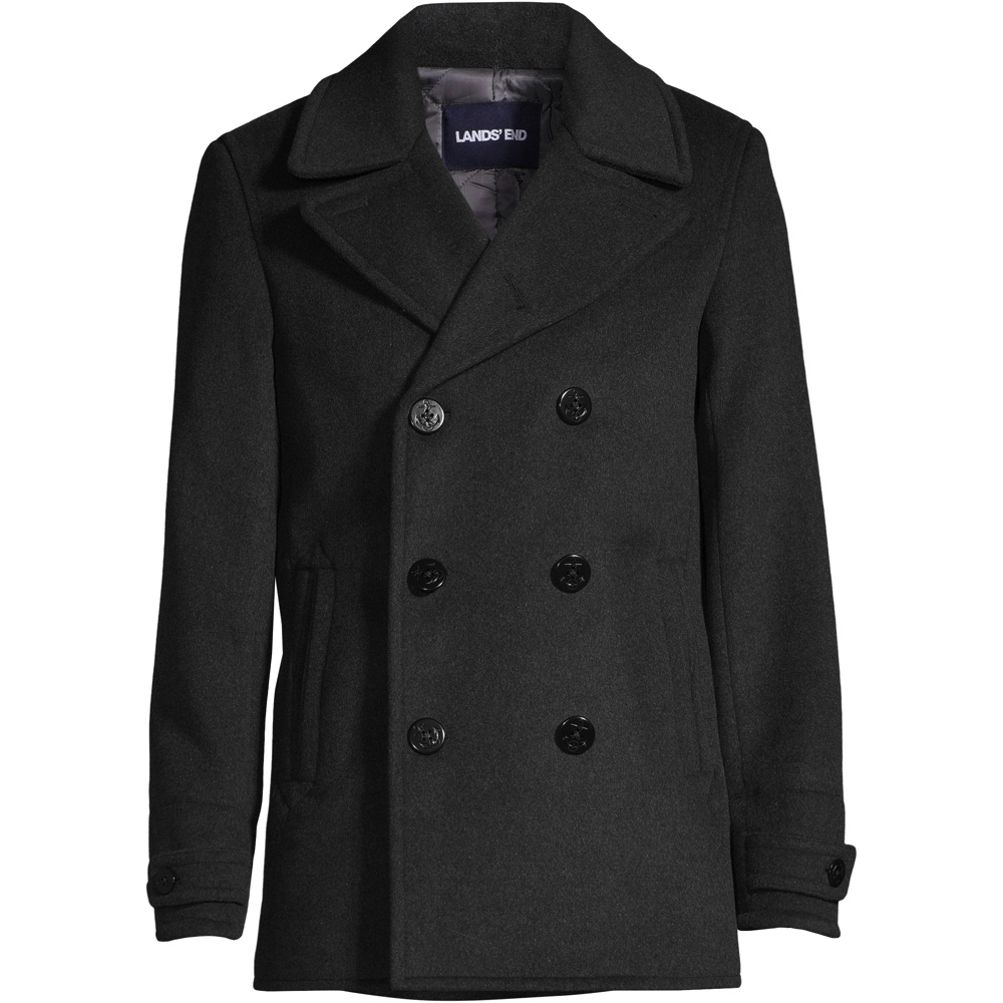 Lands end pea coat mens on sale