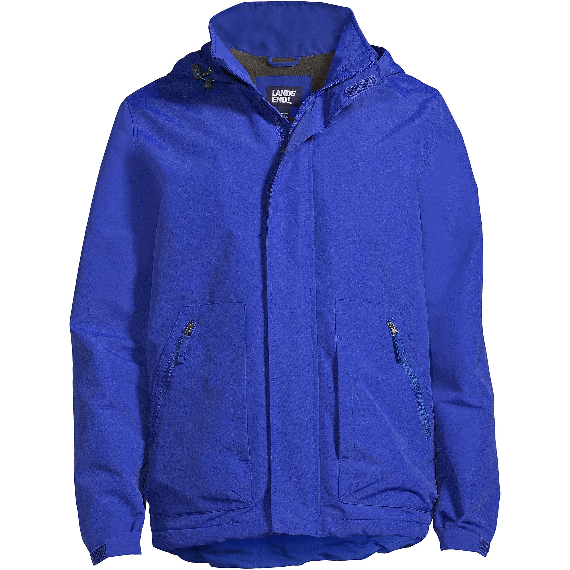 Lands End Men's Big Outrigger Fleece Lined Jacket (Dark Cobalt Blue)