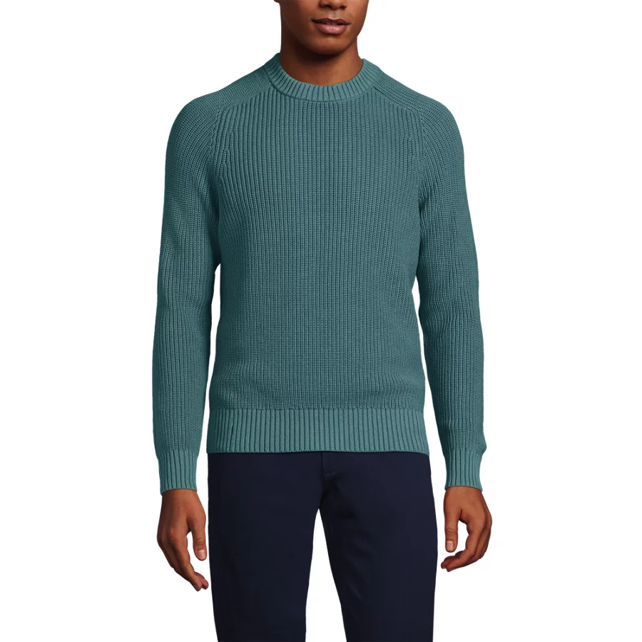 Men's Cotton Drifter Saddle Crewneck Shaker Sweater