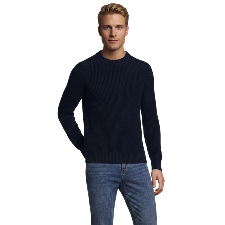 Men's Cotton Drifter Saddle Crewneck Shaker Sweater view 2