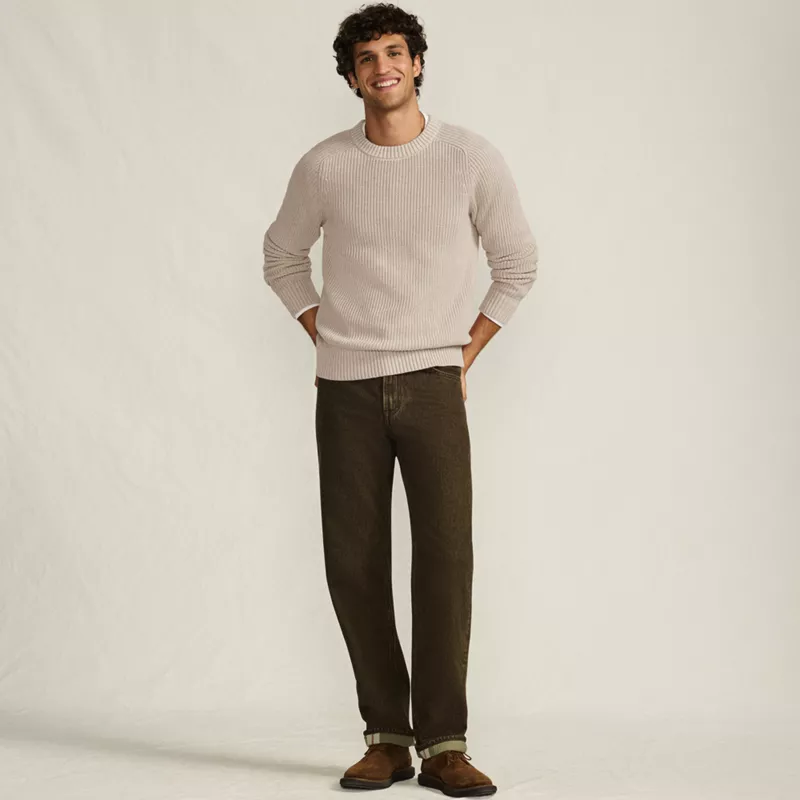 Men's Cotton Drifter Saddle Crewneck Shaker Sweater, alternative image