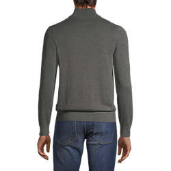 Men's Fine Gauge Supima Cotton Quarter Zip Sweater, Back