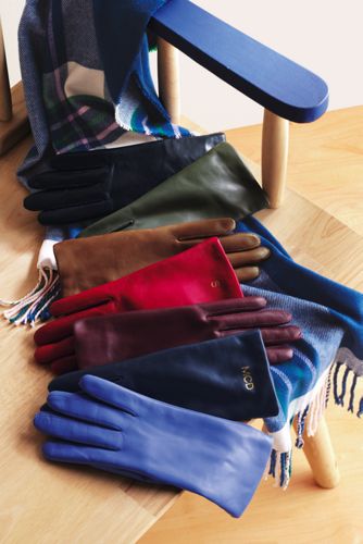 Women's Cashmere Lined Leather Gloves