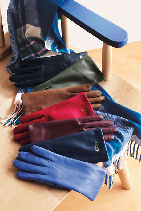 Women's Cashmere Lined Leather Gloves