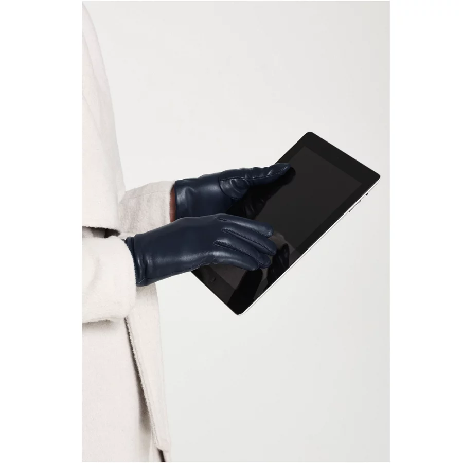 Women's Ez Touch Screen Cashmere Lined Leather Gloves view 1