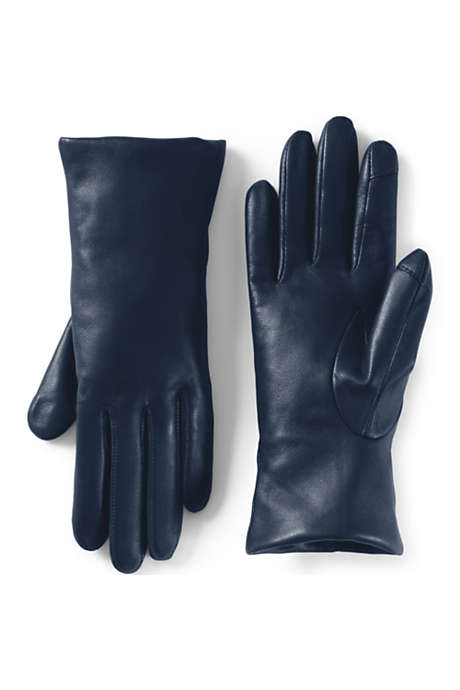 Women's EZ Touch Screen Cashmere Lined Leather Gloves