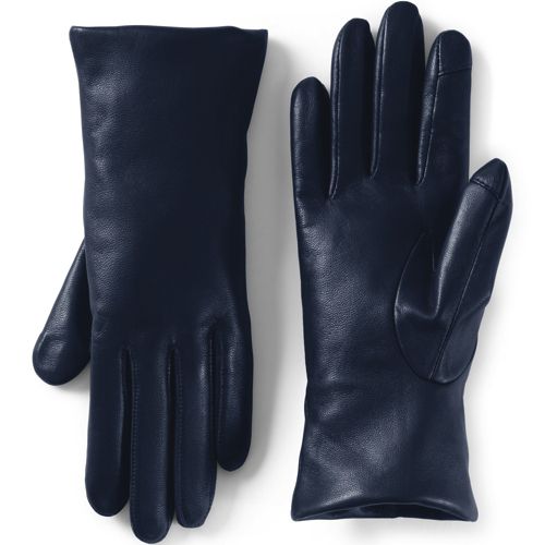 Women's Cashmere Lined Touchscreen Leather Gloves