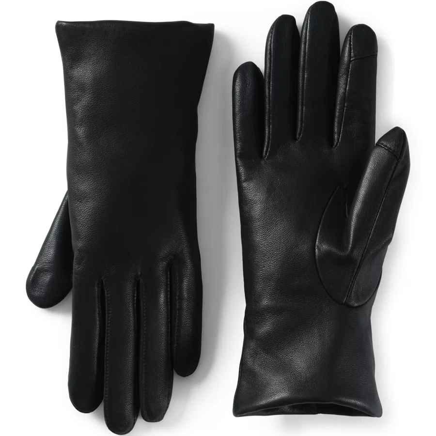 Women's Ez Touch Screen Cashmere Lined Leather Gloves view 2
