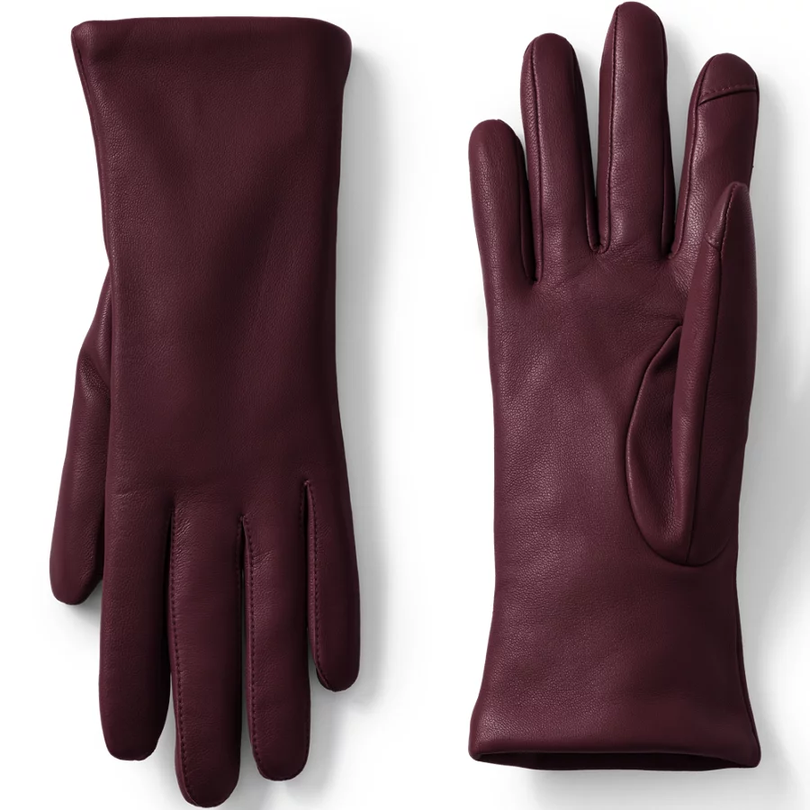 Women's Ez Touch Screen Cashmere Lined Leather Gloves