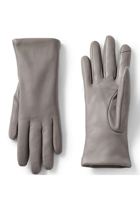 Women's EZ Touch Screen Cashmere Lined Leather Gloves