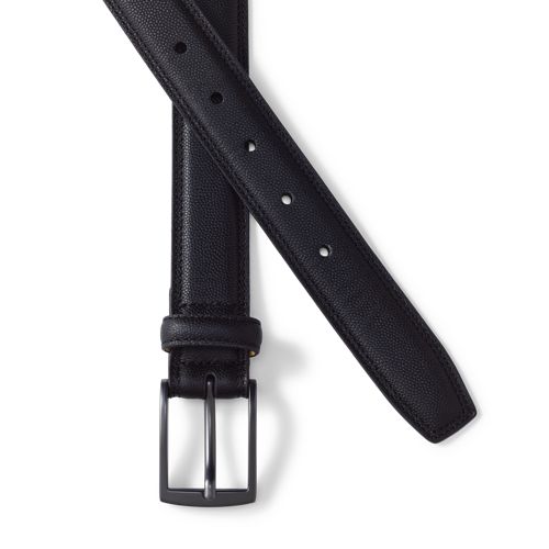  Lands' End Klassischer Gürtel Aus Handschuh-leder, Herren, Größe:44 Regular, Schwarz, Leder/messing, By Lands' End 