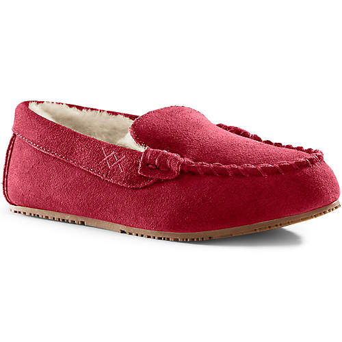 Kids Suede Leather Moccasin Slippers - Secondary
