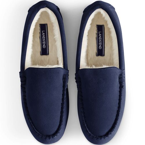 Lands end women's store shearling scuff slippers