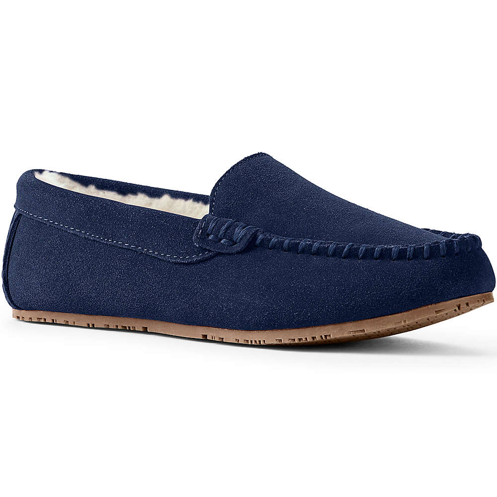 Women's Suede Leather Moccasin Slippers, Front