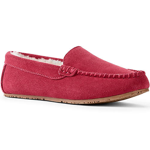 Women's Suede Leather Moccasin Slippers - Secondary