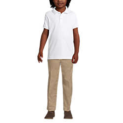 Lands' End School Uniform Little Kids Short Sleeve Interlock Polo Shirt 