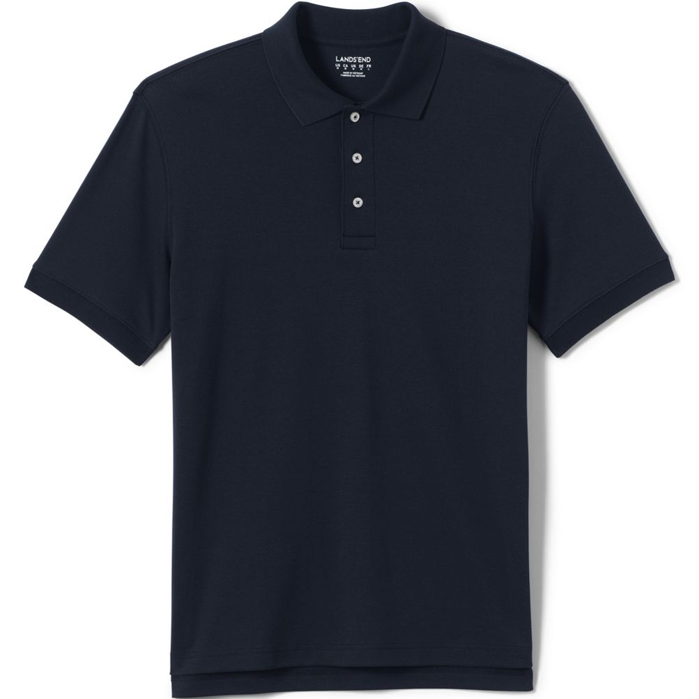 Men s Short Sleeve Tailored Fit Interlock Polo Shirt Lands End