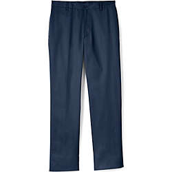 Men's Tailored Fit Blend Plain Front Pants, Front