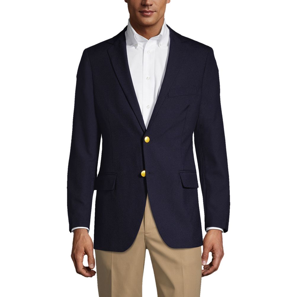 Men s Tailored Fit Hopsack Blazer Lands End