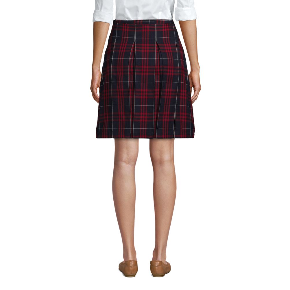 Vince camuto highland plaid pleated outlet skirt