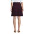Women's Plaid Box Pleat Skirt Top of the Knee, Back
