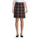 School Uniform Women's Plaid Box Pleat Skirt Top of the Knee, Front