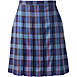 Women's Plaid Box Pleat Skirt Top of the Knee, Front