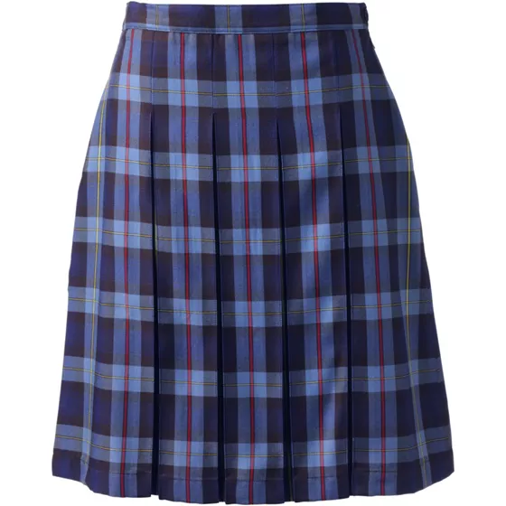 Women's Plaid Box Pleat Skirt Top of the Knee - primary