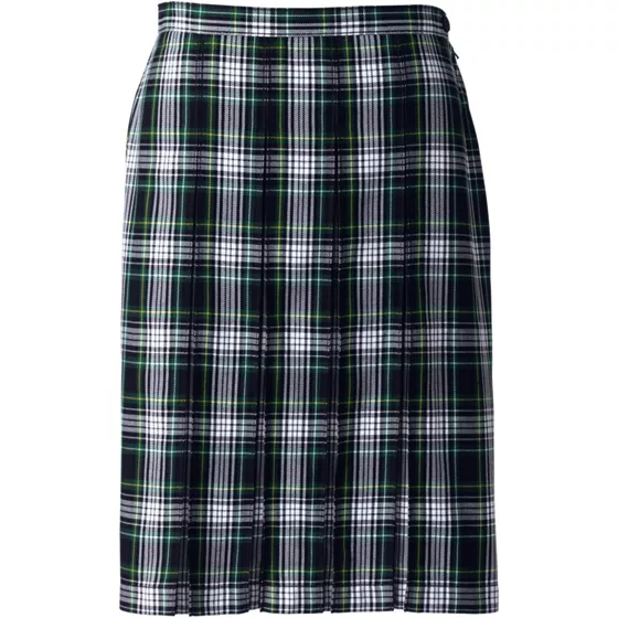 Women's Plaid Box Pleat Skirt Top of the Knee - primary