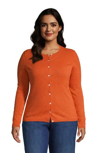 orange cardigan sweaters women's