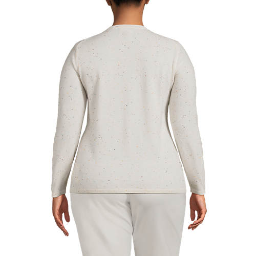 Women's Plus Size Cashmere Cardigan Sweater - Secondary