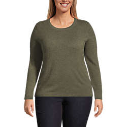 Women's Plus Size Cashmere Crewneck Sweater, Front