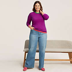 Women's Plus Size Cashmere Crewneck Sweater, alternative image