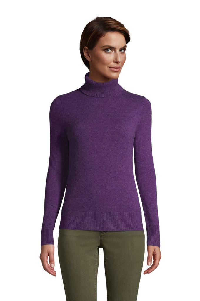 Lands' EndWomen's Petite Cashmere Turtleneck Sweater Lands' End