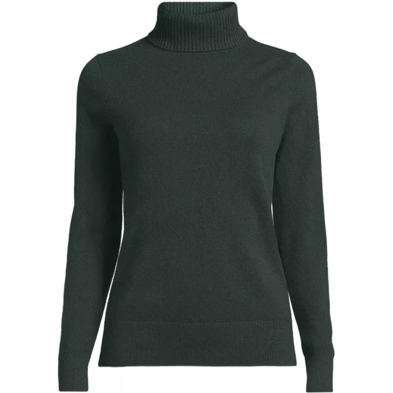Women's Petite Cashmere Turtleneck Sweater, Front
