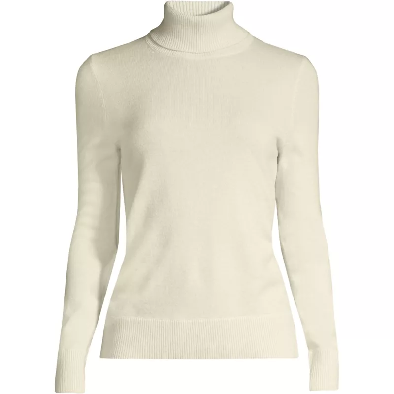 Women's Plus Size Cashmere Turtleneck Sweater, Front