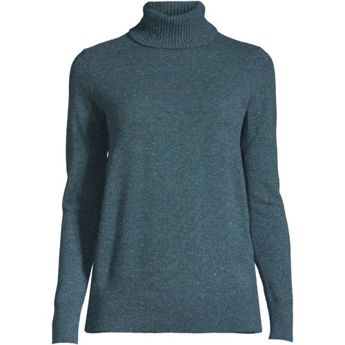 Pull à col roulé ajusté - Femme - Cachemire & mérinos