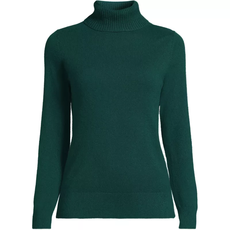 Women's Plus Size Cashmere Turtleneck Sweater, Front