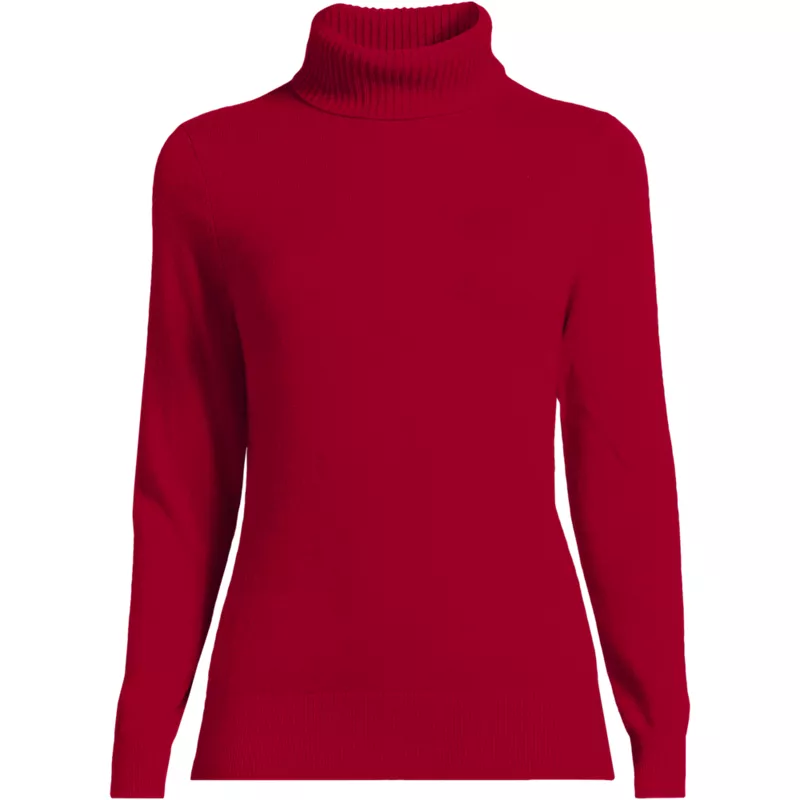 Women's Plus Size Cashmere Turtleneck Sweater, Front