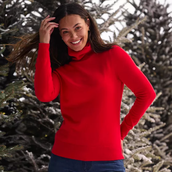 Women's Cashmere Turtleneck Sweater - primary