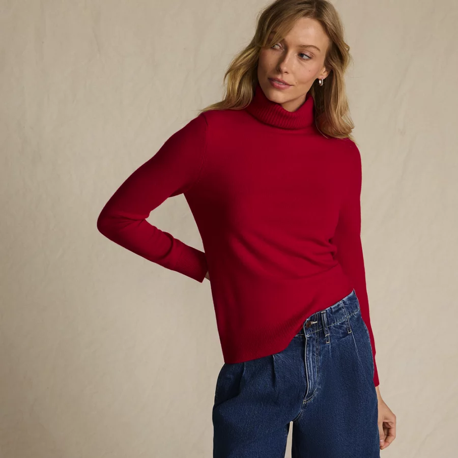 Women's Cashmere Turtleneck Sweater view 6