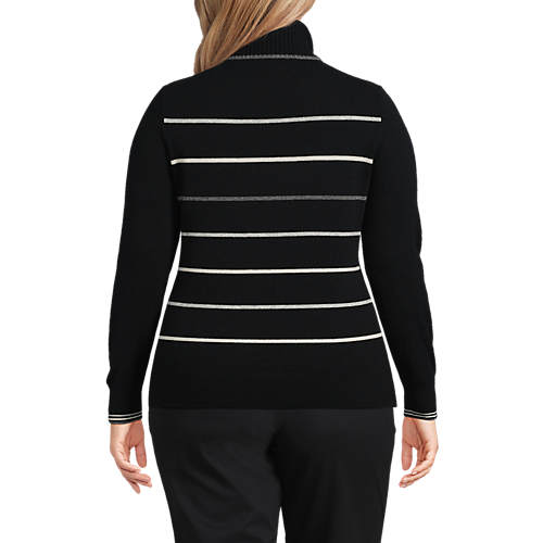 Women's Plus Size Cashmere Turtleneck Sweater - Secondary