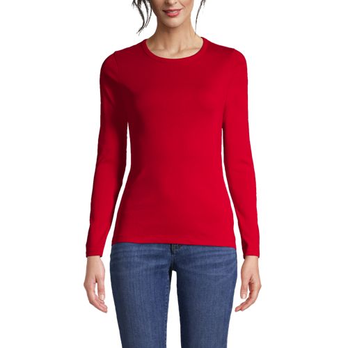 Womens Ladies Plain Casual Curved Hem Round Neck Long Sleeve Jersey T Shirt  Top