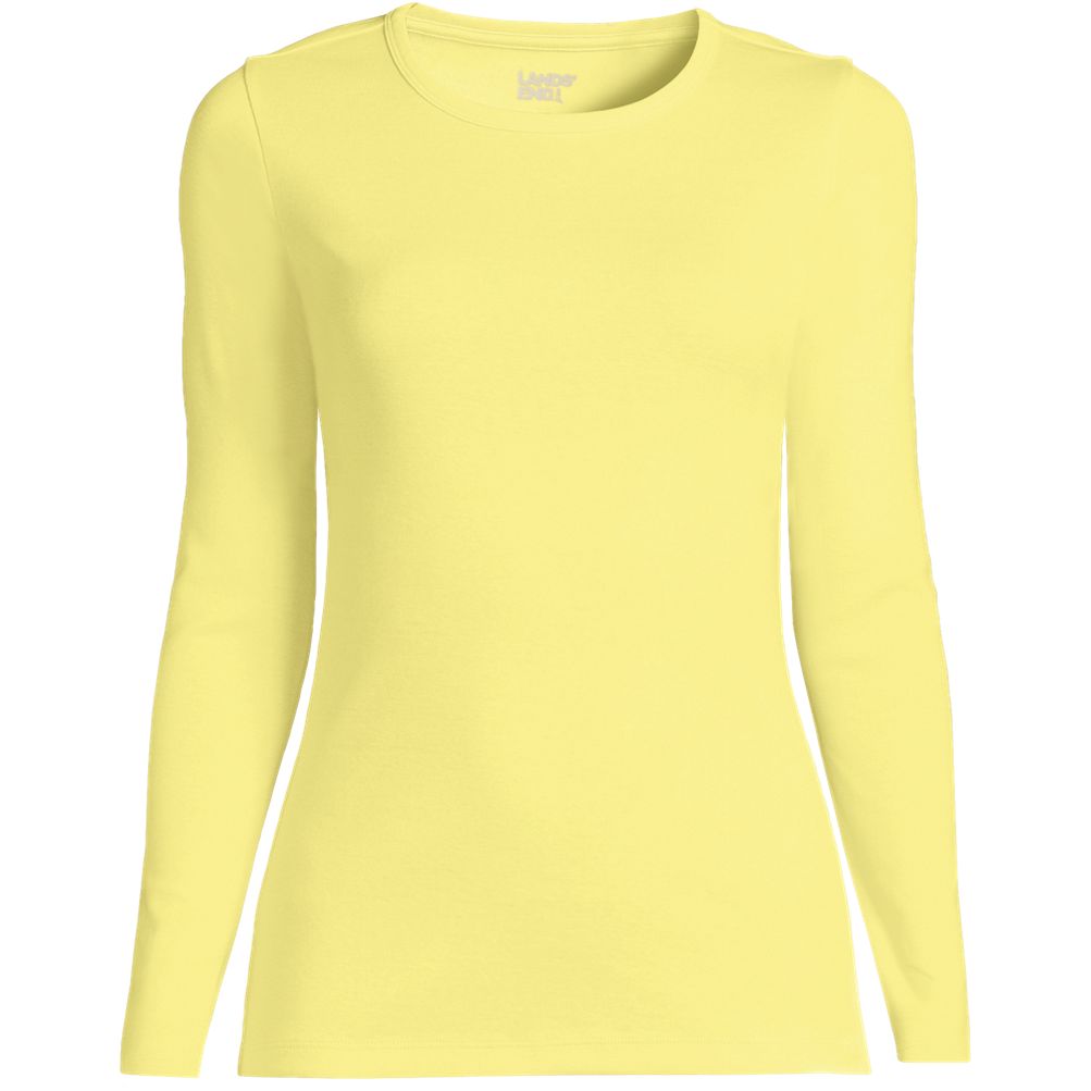 Round Neck Long Sleeve Top, Soft & Comfy Simple High Elastic Top