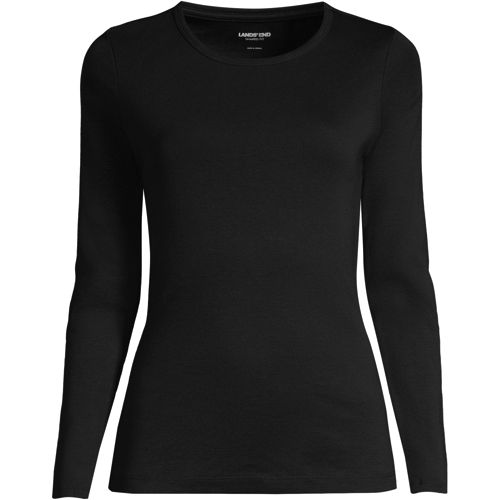 Women's All Cotton Long Sleeve Crewneck T-Shirt