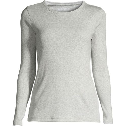 Women's All Cotton Long Sleeve Crewneck T-Shirt, Regular, Shop By Size,  Women