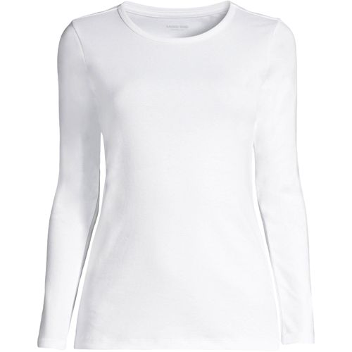 Women's All Cotton Long Sleeve Crewneck T-Shirt