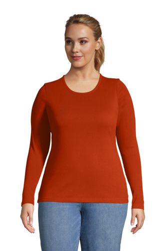 plus size red long sleeve shirt