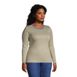 Women's Plus Size Cotton Rib Long Sleeve Crewneck T-Shirt, alternative image